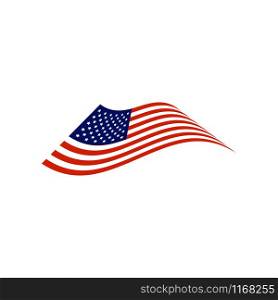 Usa flag graphic design template vector isolated illustration