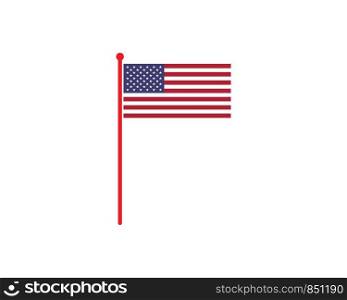 usa flag icon logo vector illustration