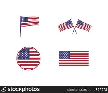 usa flag icon vector illustration