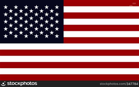 USA flag image for any design in simple style. USA flag image