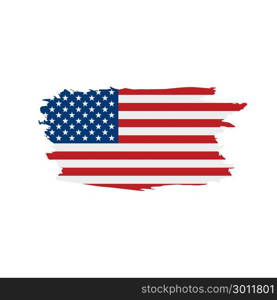 USA Flag isolated. USA flag, vector illustration on a white background