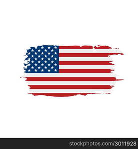 USA Flag isolated. USA flag, vector illustration on a white background