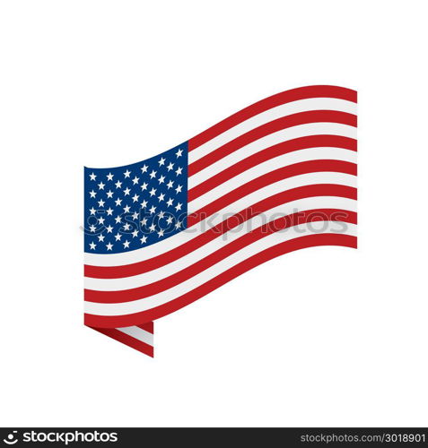 USA Flag isolated. USA flag, vector illustration on a white background