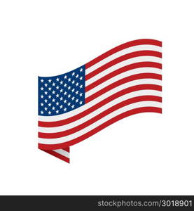 USA Flag isolated. USA flag, vector illustration on a white background