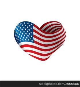 USA Flag isolated. USA flag, vector illustration on a white background