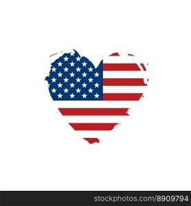 USA Flag isolated. USA flag, vector illustration on a white background