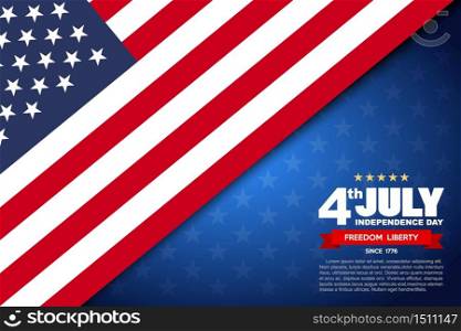 USA flag pattern background.Illustratiom EPS10