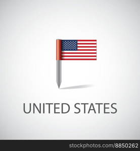 Usa flag pin vector image