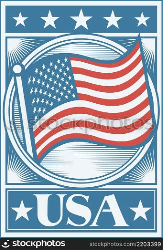 USA Flag Poster 