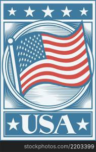 USA Flag Poster 