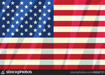 USA flag stars stripes American symbol of freedom, patriot. Comic cartoon vintage pop art retro vector illustration. USA flag stars stripes American symbol of freedom, patriot