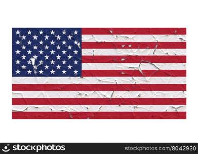 USA flag symbol peeling surface vector background illustration