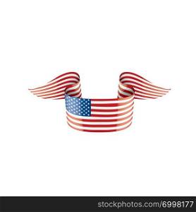 USA flag, vector illustration on a white background.. USA flag, vector illustration on a white background
