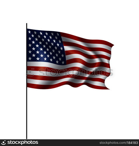 USA flag, vector illustration on a white background. USA Flag isolated