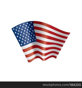 USA flag, vector illustration on a white background. USA Flag isolated