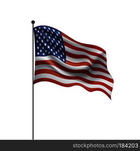 USA flag, vector illustration on a white background. USA Flag isolated