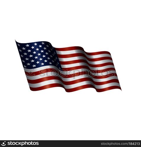 USA flag, vector illustration on a white background. USA Flag isolated