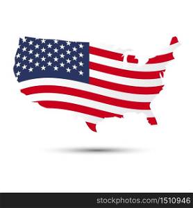 USA map and flag pattern .Illustratiom EPS10