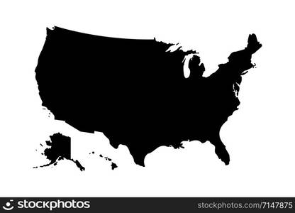 Usa map icon high detailed isolated vector illustration. Abstract concept graphic element. United States of America isolated. EPS 10. Usa map icon high detailed isolated vector illustration. Abstract concept graphic element. United States of America isolated.