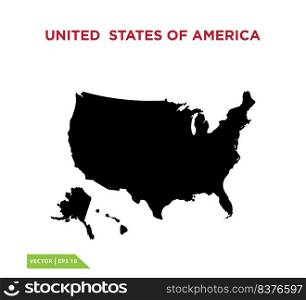 USA map icon vector design logo template