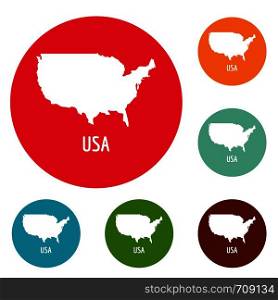 USA map in black. Simple illustration of USA map vector isolated on white background. USA map in black vector simple