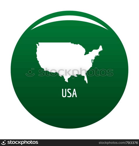 USA map in black. Simple illustration of USA map vector isolated on white background. USA map in black vector simple