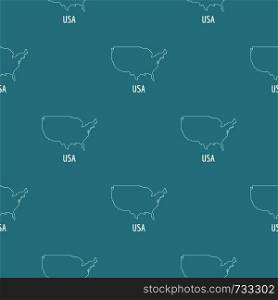 USA map thin line. Simple illustration of USA map vector isolated on white background. USA map thin line vector simple