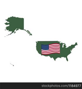 USA map vector isolated on white background. USA map vector isolated on white