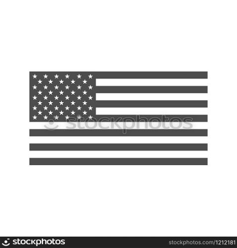 usa national country flag black and white vector