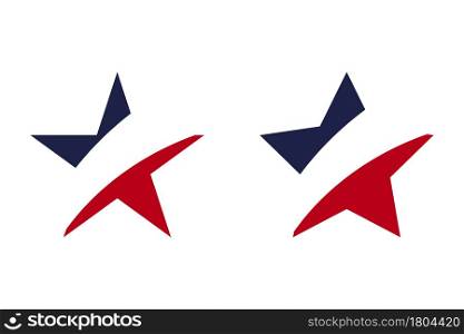 USA star icon symbol. American logo