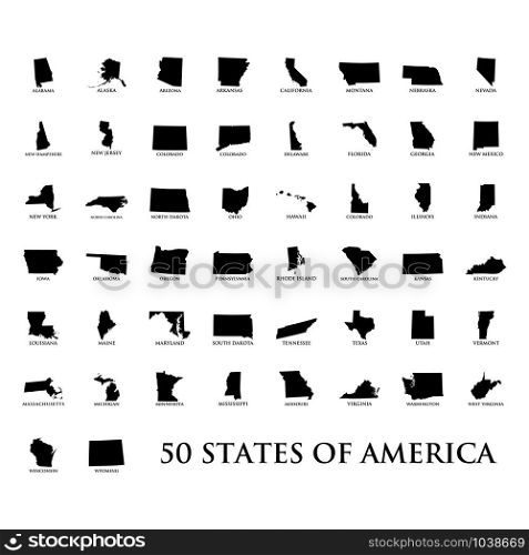 USA (United States of America) map set