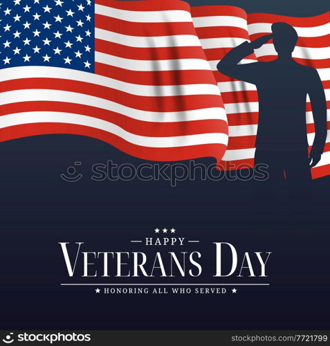 USA Veterans Day Poster. Vector Illustration EPS10