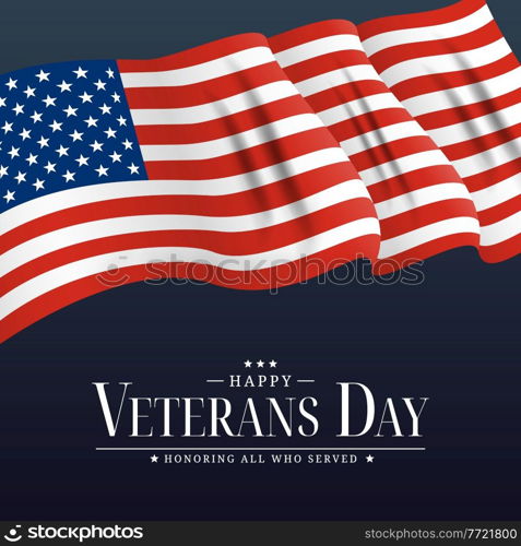 USA Veterans Day Poster. Vector Illustration EPS10