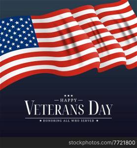 USA Veterans Day Poster. Vector Illustration EPS10