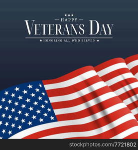 USA Veterans Day Poster. Vector Illustration EPS10