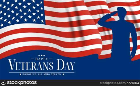 USA Veterans Day Poster. Vector Illustration EPS10