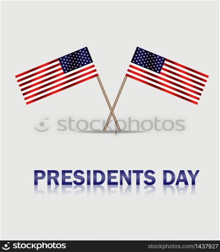 usa waving flags to presidents day. Presidenta banner on grey background. vector illustration. usa waving flags to presidents day. Presidenta banner on grey background. vector eps10