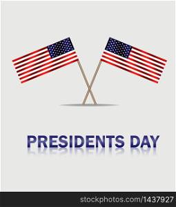 usa waving flags to presidents day. Presidenta banner on grey background. vector illustration. usa waving flags to presidents day. Presidenta banner on grey background. vector eps10