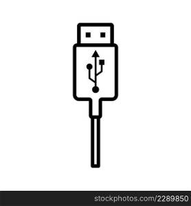 USB cable Icon. Charger icon vector illustration