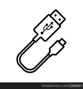 USB cable Icon. Charger icon vector illustration.