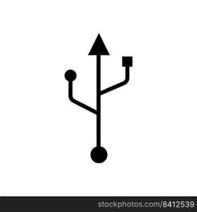 usb cable icon logo vector design