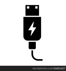 USB cable icon vector on trendy style for design and print