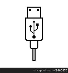 USB cable icon vector on trendy style for design and print