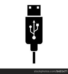 USB cable icon vector on trendy style for design and print