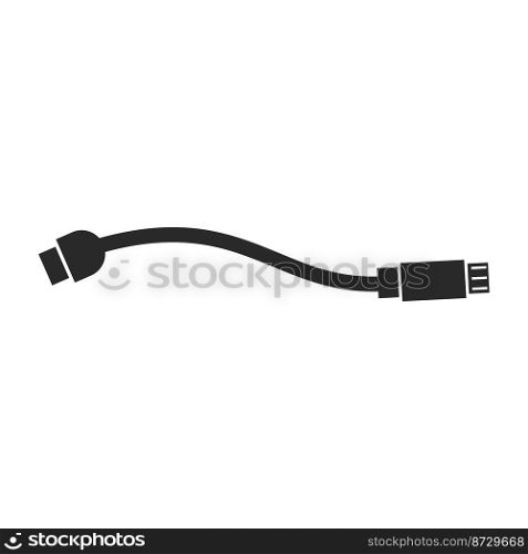 USB data transfer,cable icon logo vector template flat design