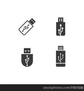USB data transfer icon vector template