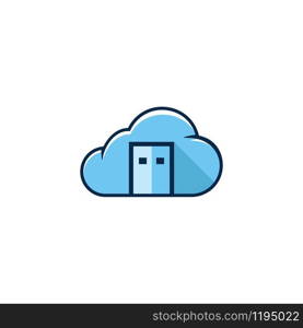 USB data transfer logo vector design. USB and cloud icon design.