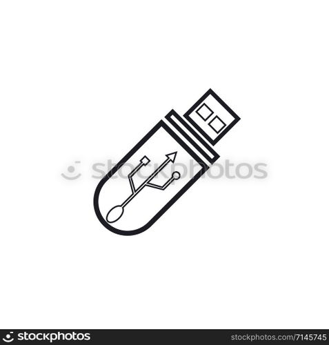  USB data transfer logo vector template