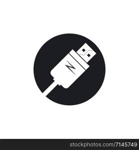 USB data transfer logo vector template