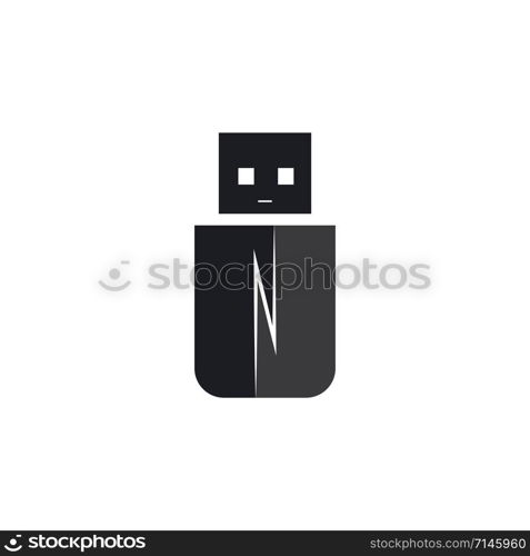 USB data transfer logo vector template